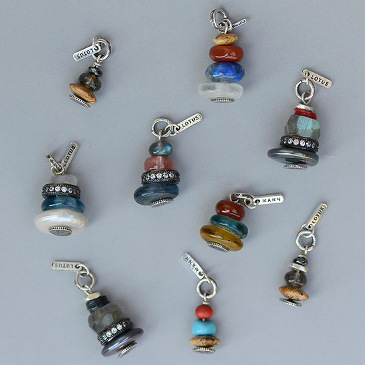 Collar con Buddha Stones Zen Cairn Labradorita con varios cristales - image 5