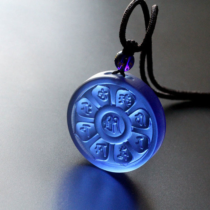 Collar de iluminación de loto Liuli Manjusri con Buddha Stones