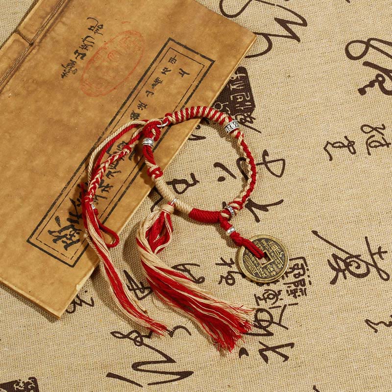 Pulsera trenzada hecha a mano con Buddha Stones, fantasmas de montaña, gastar dinero, riqueza y prosperidad