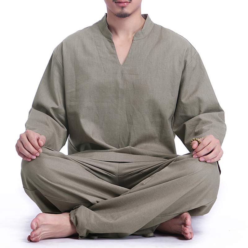 Conjunto de ropa para hombre, meditación, oración, Zen espiritual, práctica de Yoga, Buddha Stones - image 2