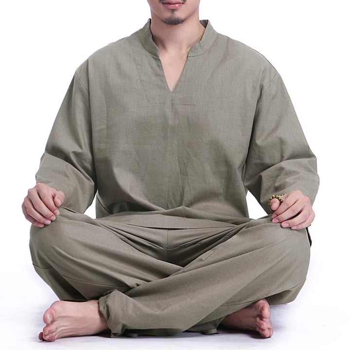 Conjunto de ropa para hombre, meditación, oración, Zen espiritual, práctica de Yoga, Buddha Stones - image 2
