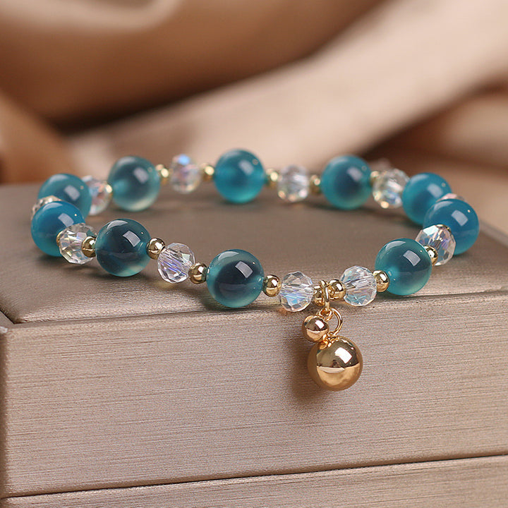 Pulsera con dijes de cuentas de armonía curativa de ágata dulce con Buddha Stones
