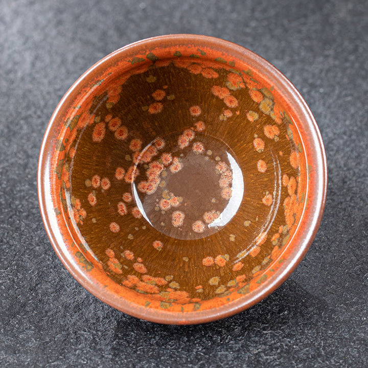 Buddha Stones, patrón de flores florecientes, horno chino Jianzhan, cambio de taza de té de cerámica, tazón de taza de té Kung Fu