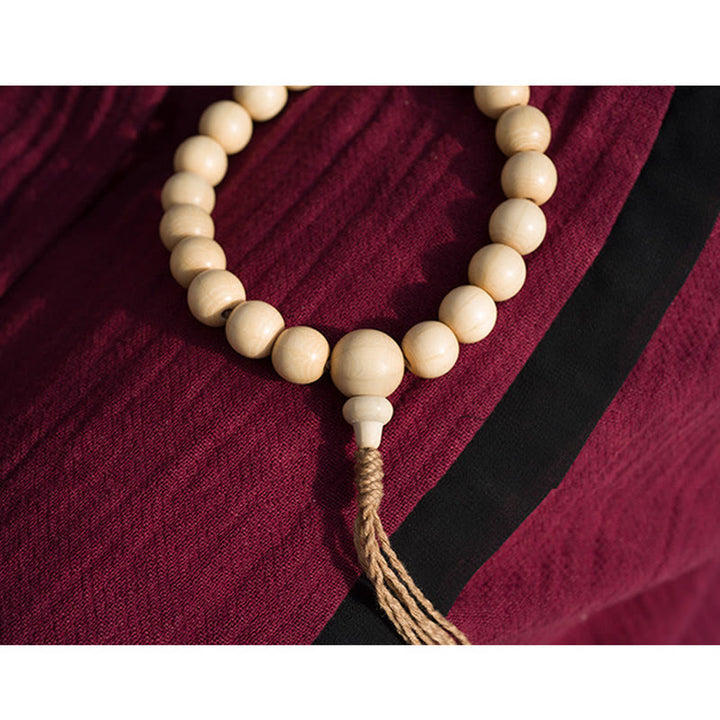 Buddha Stones Natural Abelia Biflora Madera Bendición Muñeca Mala