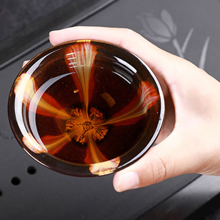 Tazas de té de cerámica coloridas con Buddha Stones para el hogar y la oficina