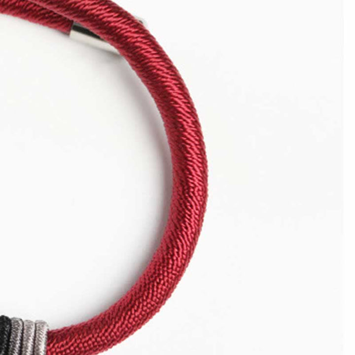 Pulsera de hilo rojo de la paz de Om Mani Padme Hum de plata de ley 925 con Buddha Stones - image 7