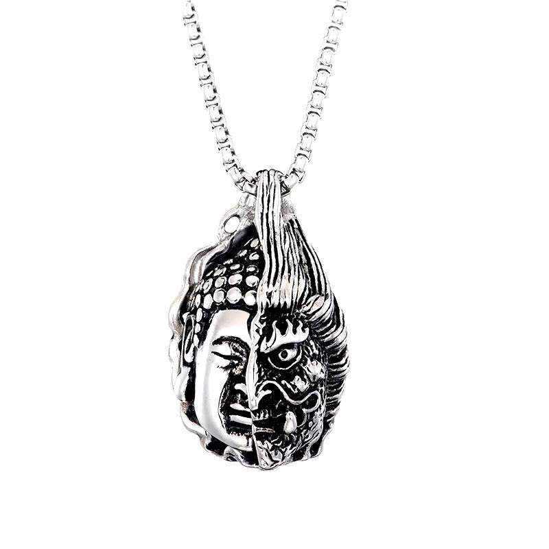Collar Poderoso Buddha Stones Mitad Buda Mitad Diablo