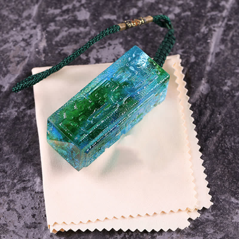 Pieza de arte de cristal Liuli hecha a mano Feng Shui, decoración para el hogar y la Oficina - image 3