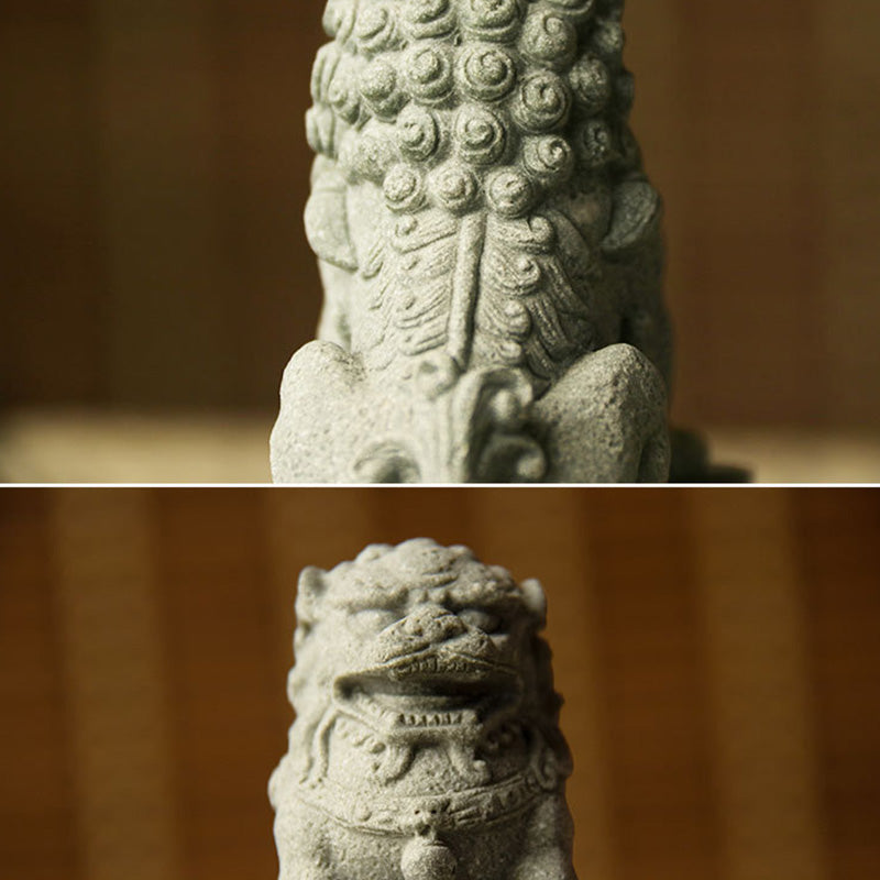 Buddha Stones León Fu Foo Perros Elefante Proteger del mal Bendición Decoración del hogar