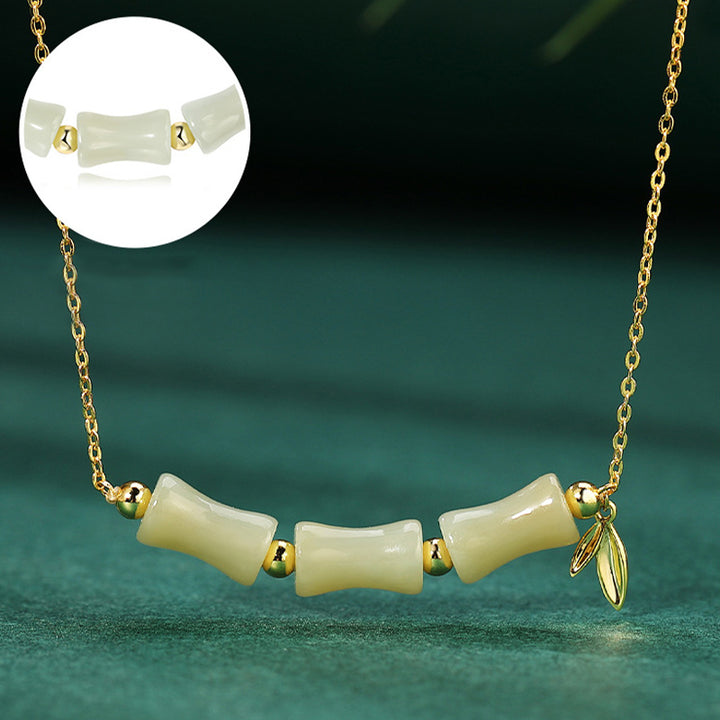 Pulsera con colgante de plata de ley 925 con Buddha Stones , jade hetiano, bambú Fu, personaje de prosperidad