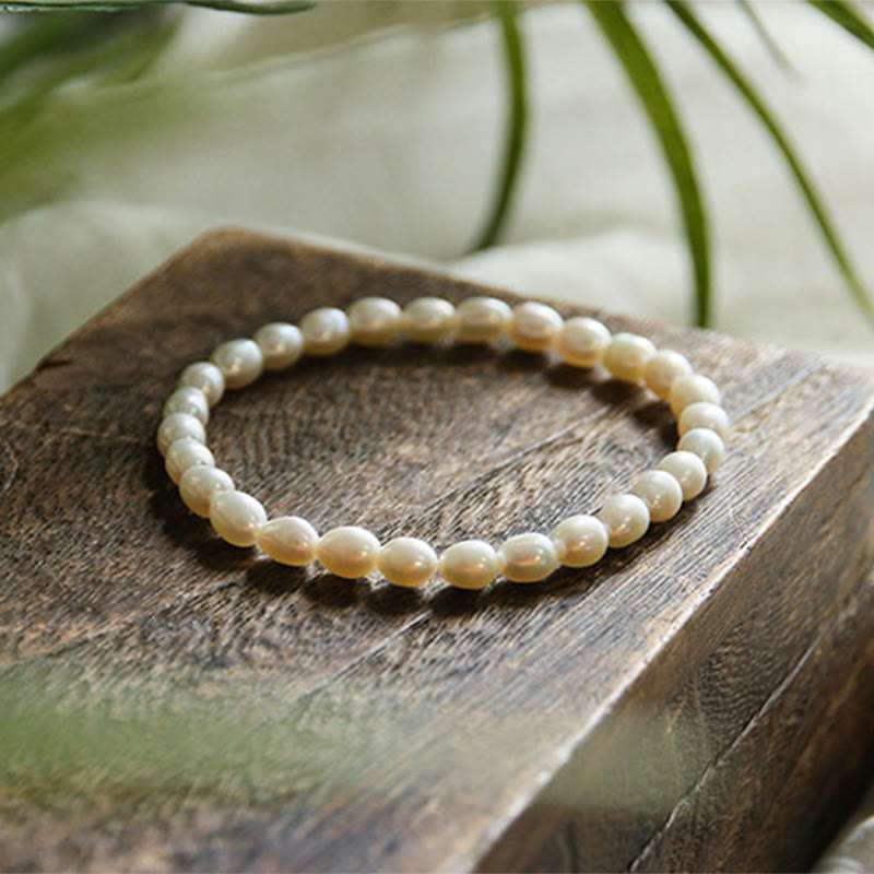 Pulsera con cuentas curativas de perlas naturales de Buddha Stones