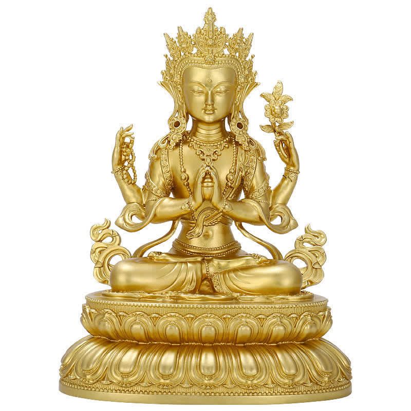 Figura de Buda medicinal Shakyamuni Amitabha, estatua de cobre de serenidad, decoración del hogar - image 16