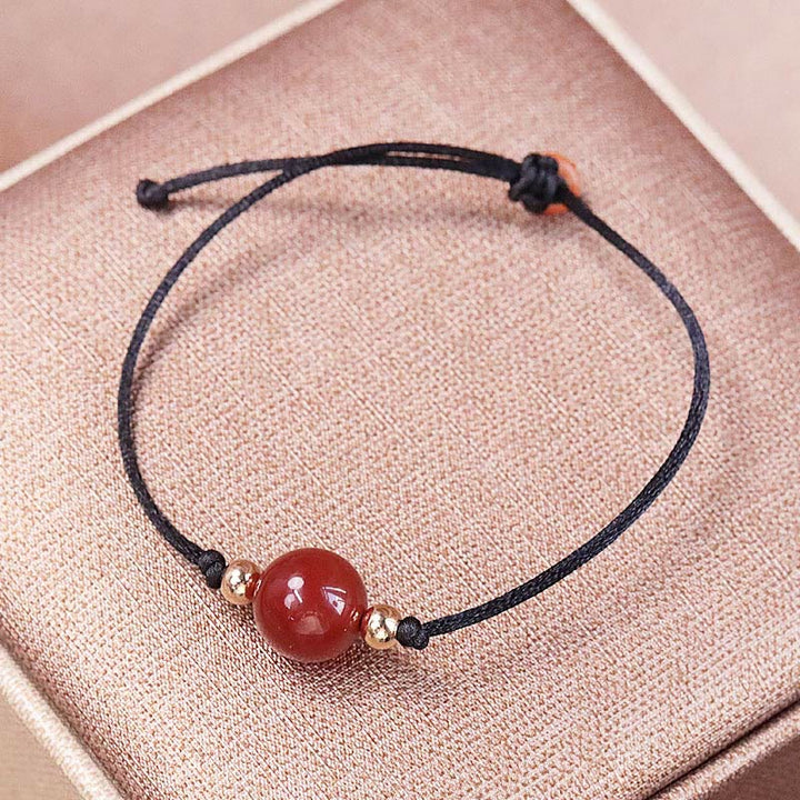Buddha Stones, ágata roja Natural, Calcedonia, autoaceptación, cadena de confianza, pulsera, collar, colgante
