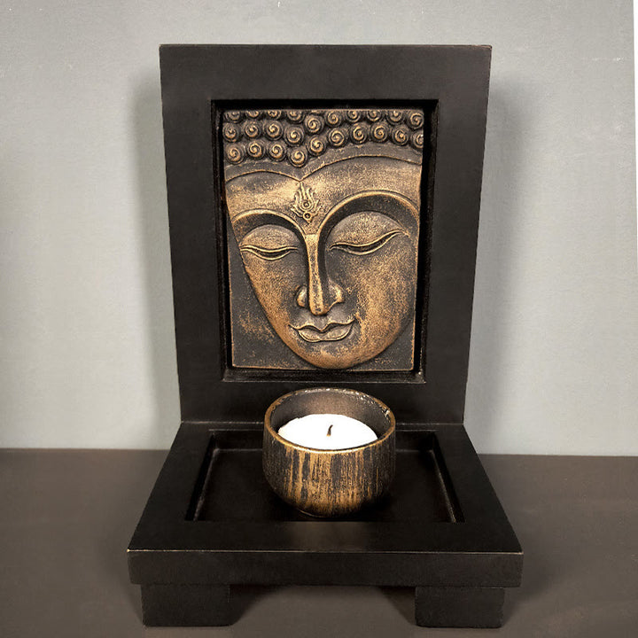 Buddha Stones Buda Compasión Serenidad Hogar Oración Altar Zen Decoración - Buda de bronce - image 3