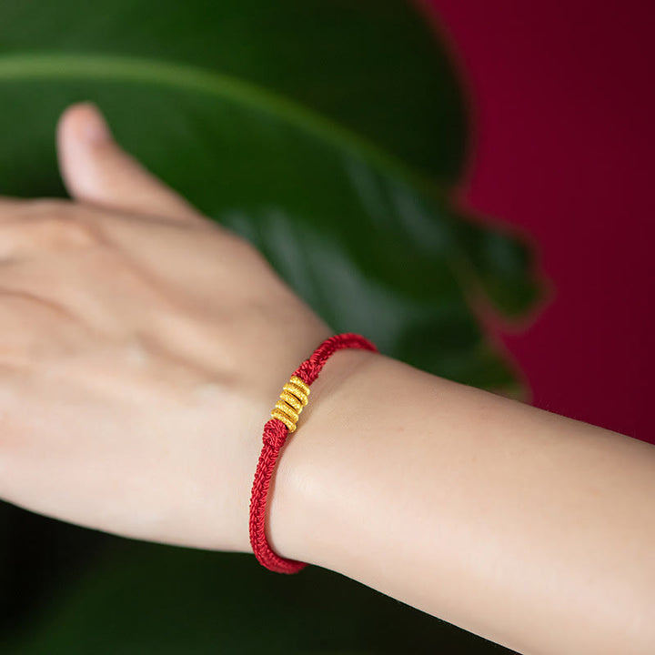 Pulsera de cuerda trenzada de protección de la suerte con nudo King Kong hecha a mano con Buddha Stones
