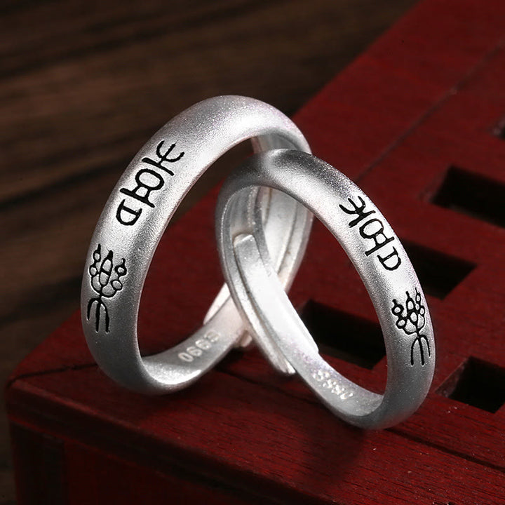 Anillo de riqueza de la suerte de cobre de paz y alegría