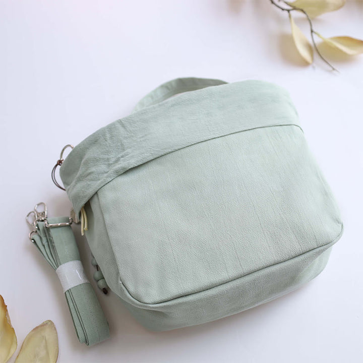 Buddha Stones Suzhou bordado Lotus Epiphyllum Magnolia algodón lino bolso bandolera bolso de hombro bolso