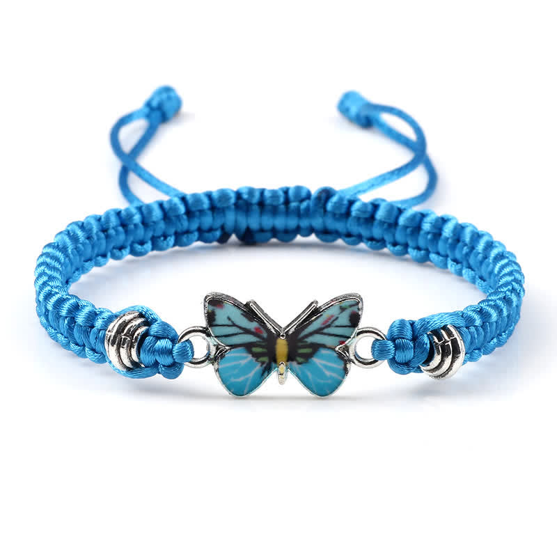 Pulsera con dije de hilo de amor y libertad de mariposa con Buddha Stones