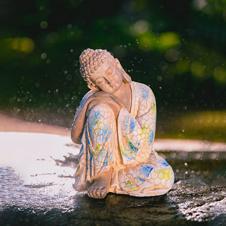 Estatua de resina de serenidad de Buda Zen meditando, decoración del hogar - image 16
