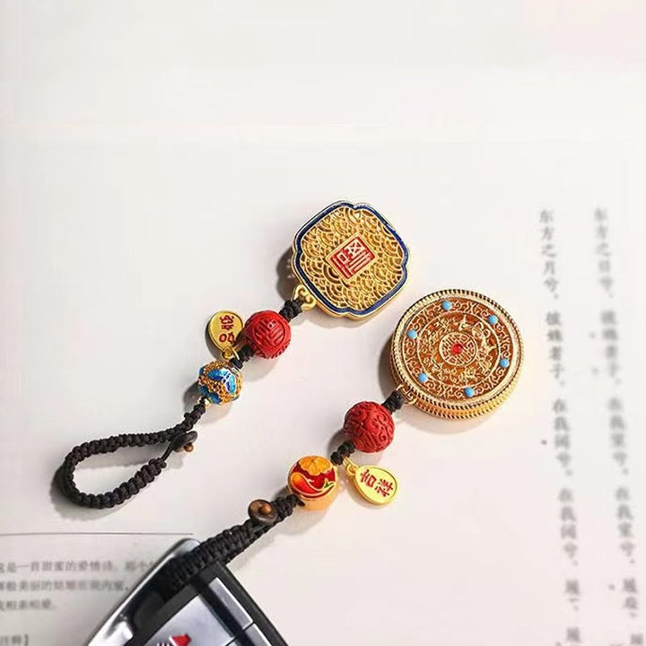 Llavero con dije de Ruyi con bendición del personaje Fu de Buddha Stones