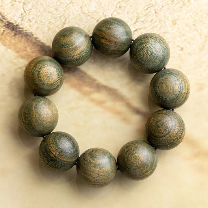 Pulsera de curación calmante de sándalo verde tibetano