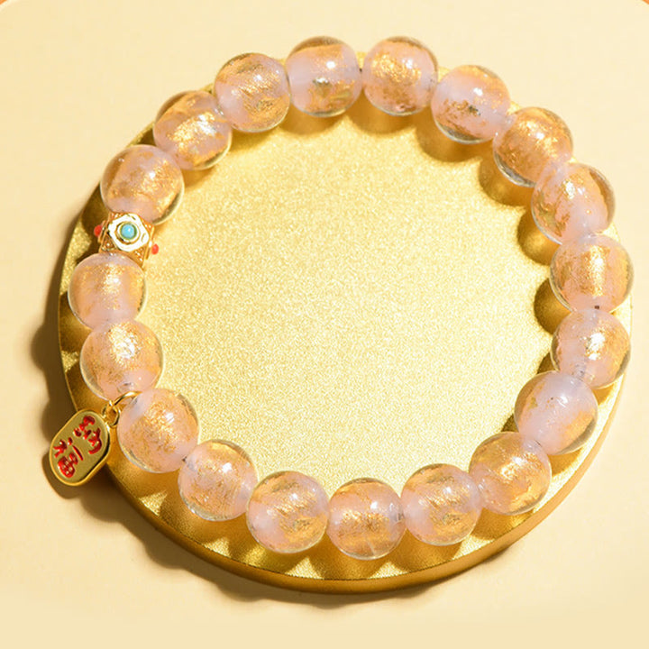 Buddha Stones, incienso tibetano, ceniza, Liuli, cuentas de cristal, Lucky Fortune Fu, pulsera con dijes de personaje