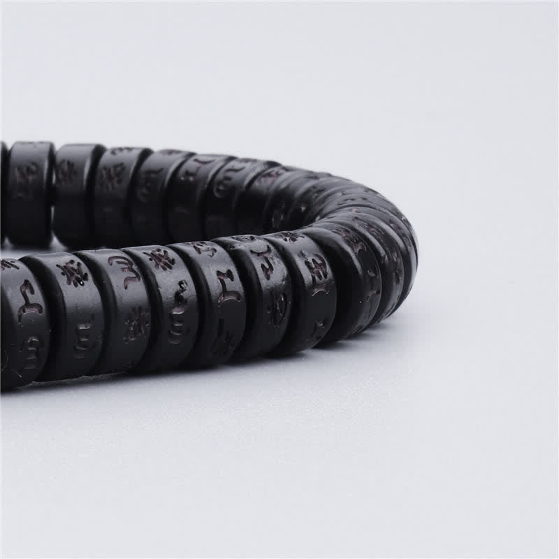 Buddha Stones cuentas de concha de coco tibetanas grabadas Om Mani Padme Hum Mantra pulsera de felicidad - image 5