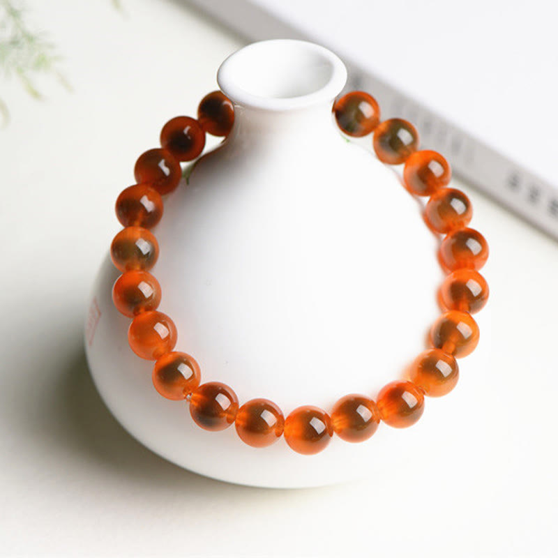 Pulsera de cuentas de fuerza de armonía de ágata de caramelo colorida natural de Buddha Stones