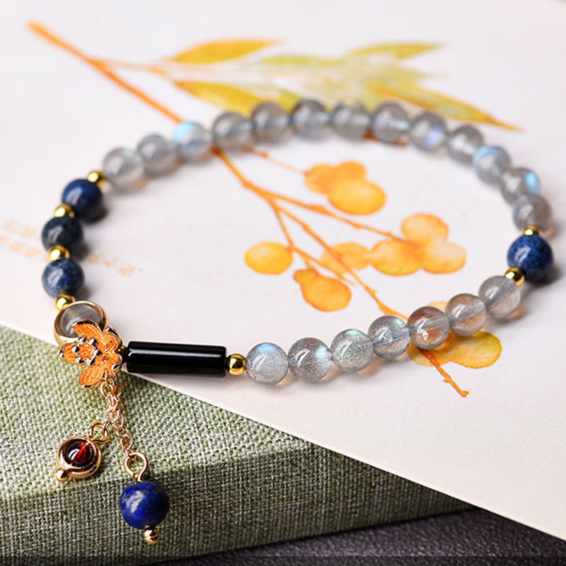 Pulsera Positiva Curativa Calma Lazurita Piedra Lunar