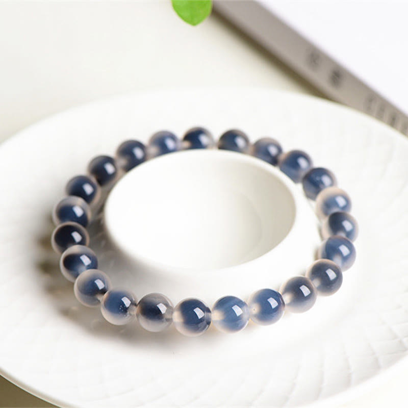 Pulsera de cuentas de fuerza de armonía de ágata de caramelo colorida natural de Buddha Stones
