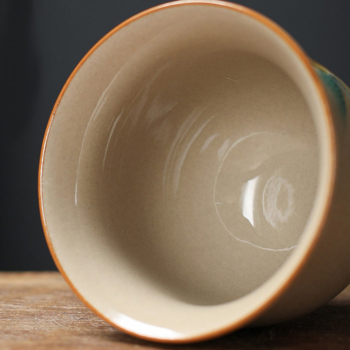 Taza de té de cerámica del zodíaco chino, 12 Buddha Stones, taza de té de Kung Fu, 130ml