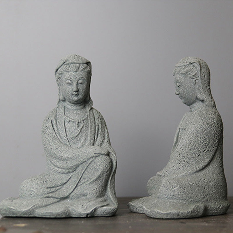 Buddha Stones Estatua de Avalokitesvara Bendición Decoración del hogar