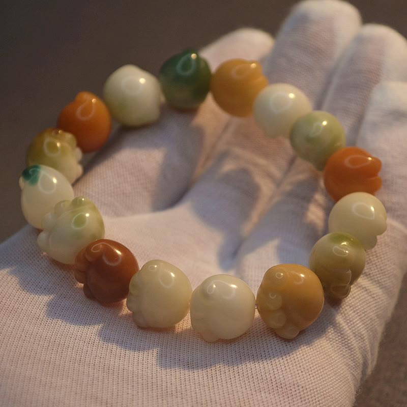 Pulsera de armonía tranquila con diseño de pata de gato y semillas de Bodhi multicapa con Buddha Stones - image 14