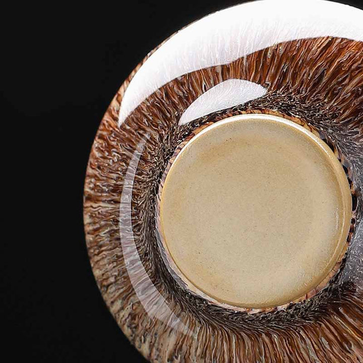 Buddha Stones pequeño horno de peces Koi cambio chino Jianzhan taza de té de cerámica Kung Fu taza de té 60ml