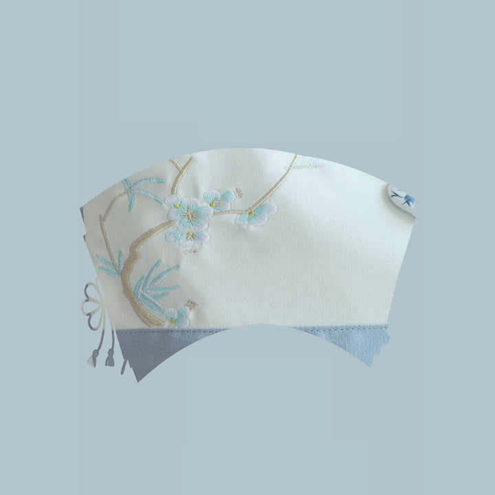 Bolso de hombro de gran capacidad con bordado de bambú, flor de pera, ciruelo, flor de melocotón, bolso de mano