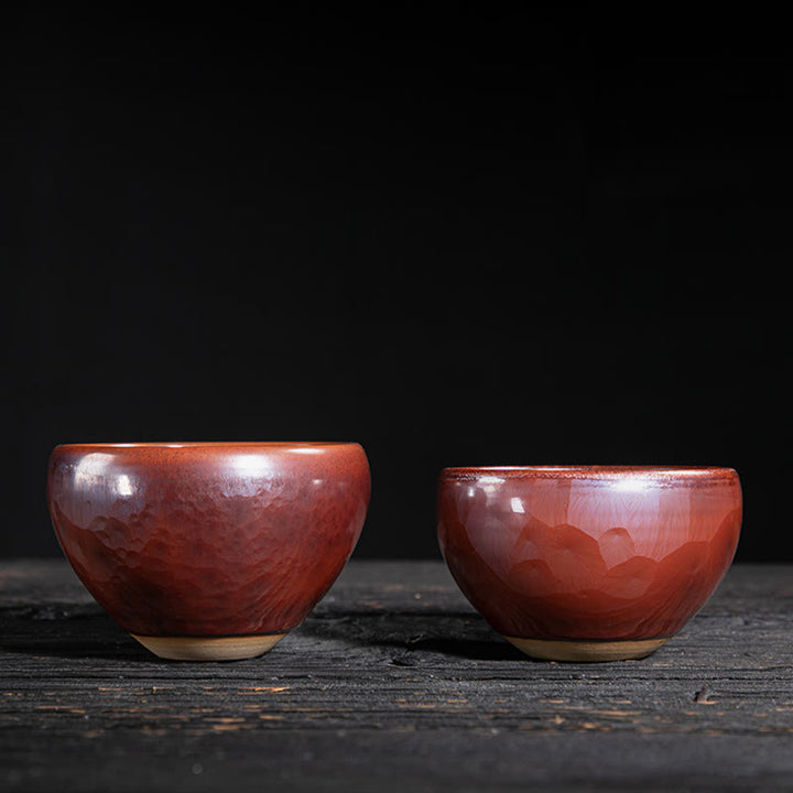 Taza de té de cerámica con diseño de loto Jianzhan chino hecho a mano con Buddha Stones , taza de té de Kung Fu