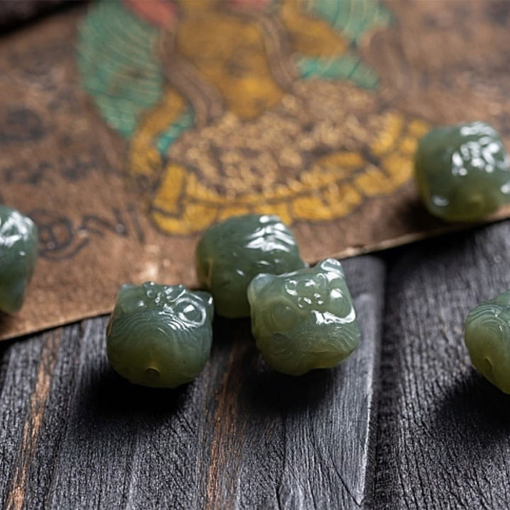Buddha Stones naturales del Tíbet 108 cuentas de Mala semilla de Bodhi púrpura Hetian cian Jade cobre Dorje pulsera de la paz