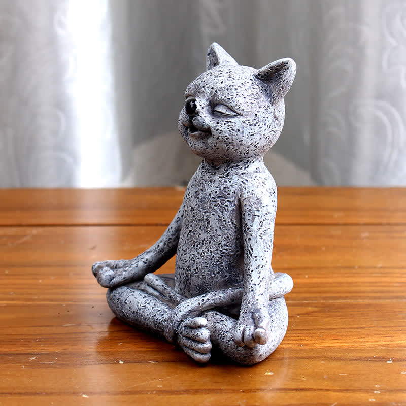 Decoración Zen Meditando Perro Gato Rana