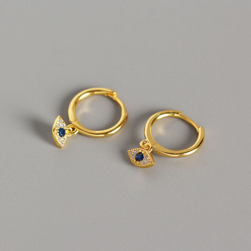 Pendientes de plata de ley 925 con Buddha Stones , protección contra el mal de ojo