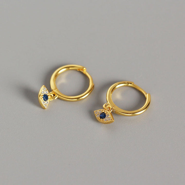 Pendientes de plata de ley 925 con Buddha Stones , protección contra el mal de ojo
