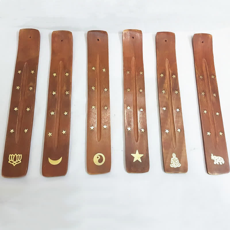 Decoración de quemador de incienso de madera hecha a mano (tipo aleato ...