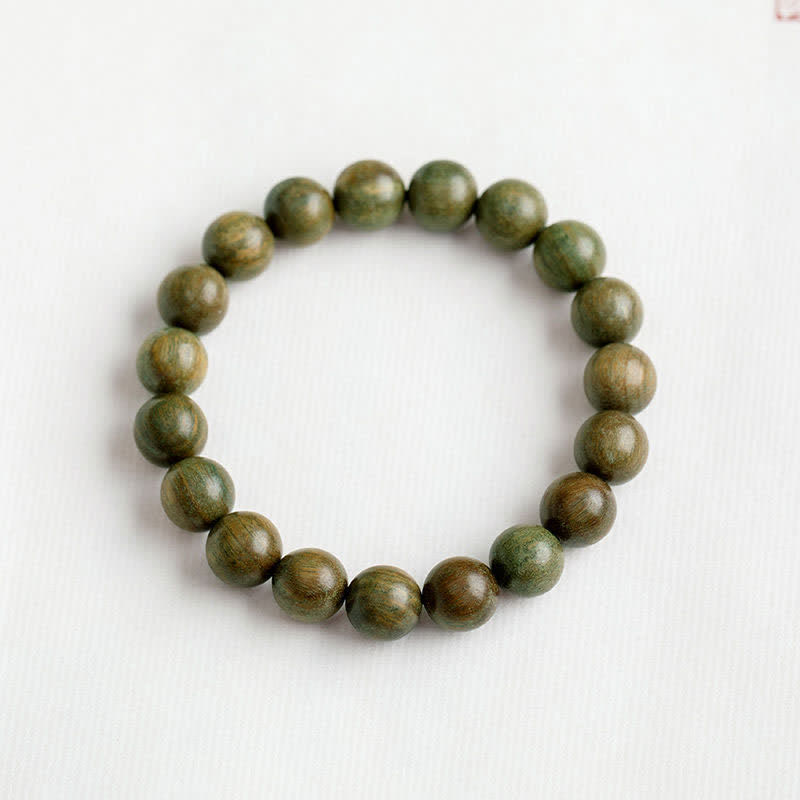 Pulsera de curación calmante de sándalo verde tibetano