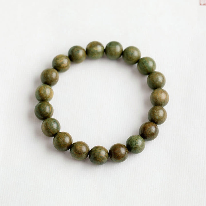 Pulsera de curación calmante de sándalo verde tibetano
