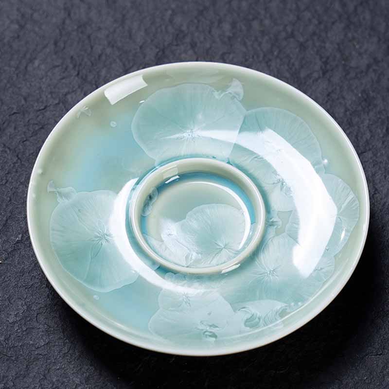 Taza de té de cerámica esmaltada tradicional Gaiwan Sancai con Buddha Stones , taza de té y platillo de Kung Fu con tapa, 180ml