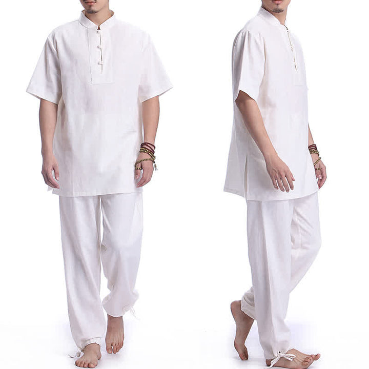 Conjunto de ropa de lino y algodón para hombre, meditación Zen espiritual, Buddha Stones, práctica de oración - image 12