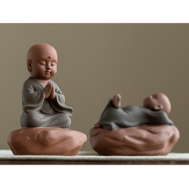 Decoraciones de cura calmante de flor de Buda de madera de melocotón negro