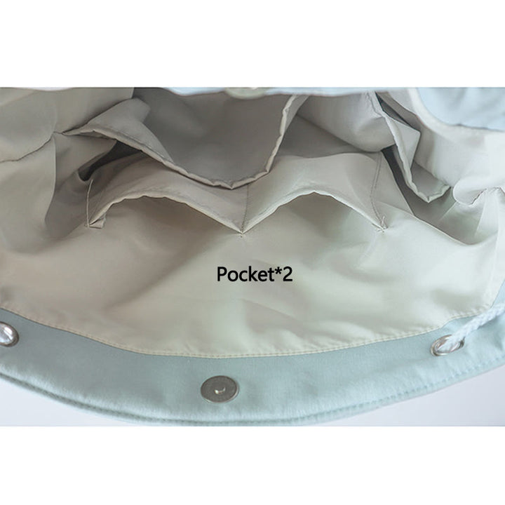 Mochila de lona de gran capacidad bordada hecha a mano con Buddha Stones - image 5