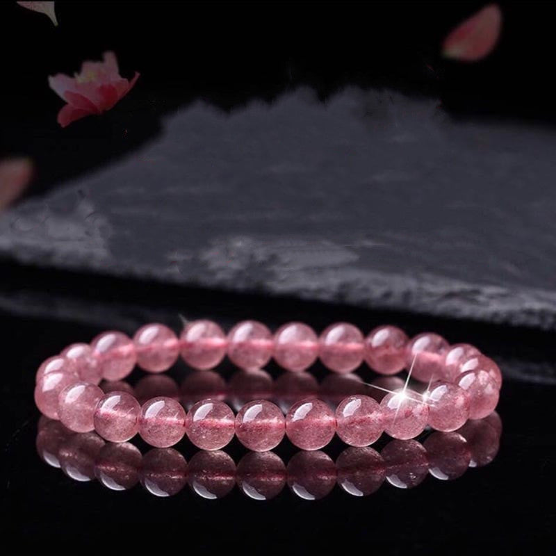 Pulsera que cuida el amor con cuarzo rosa natural de Buddha Stones