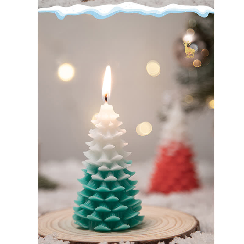Regalo de vela de cera de soja perfumado árbol de Navidad para amigos de la familia