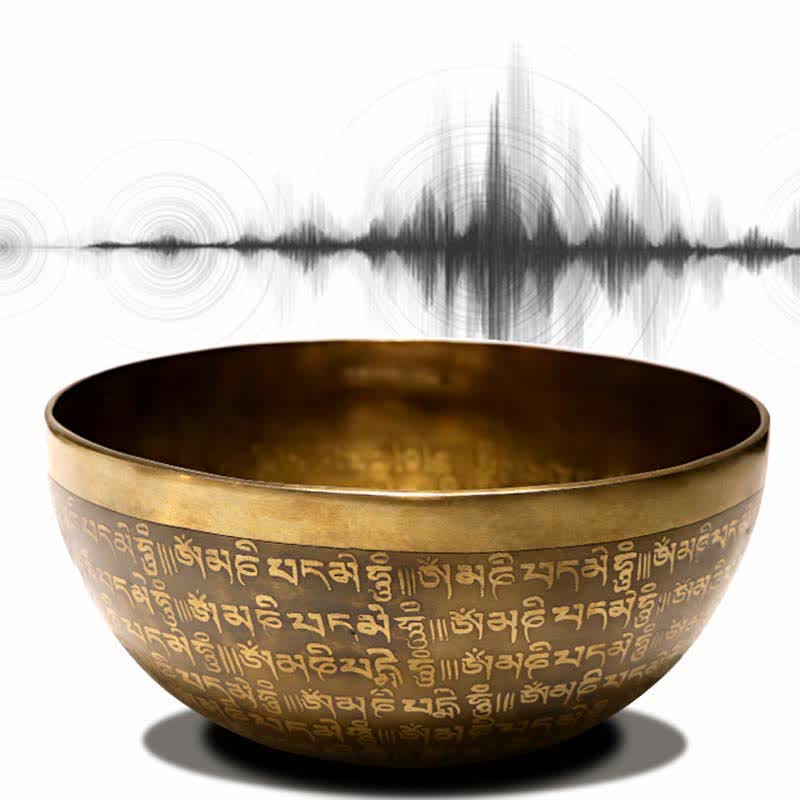 Cuenco tibetano Sutra hecho a mano para curación y meditación, juego de cuencos con sonido de energía positiva
